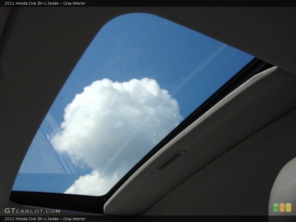 Gray Interior Sunroof for the 2011 Honda Civic EX-L Sedan #53909593