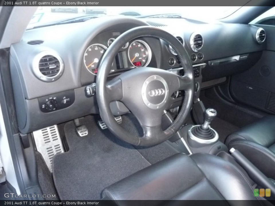 Ebony Black Interior Prime Interior for the 2001 Audi TT 1.8T quattro Coupe #53909797