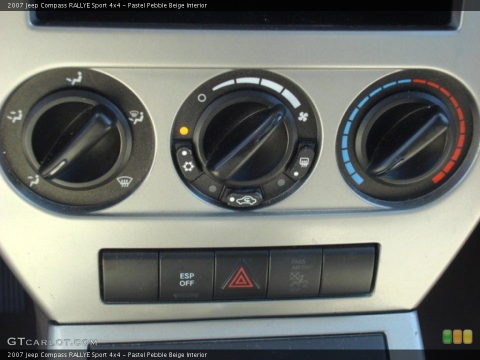 Pastel Pebble Beige Interior Controls for the 2007 Jeep Compass RALLYE Sport 4x4 #53911687