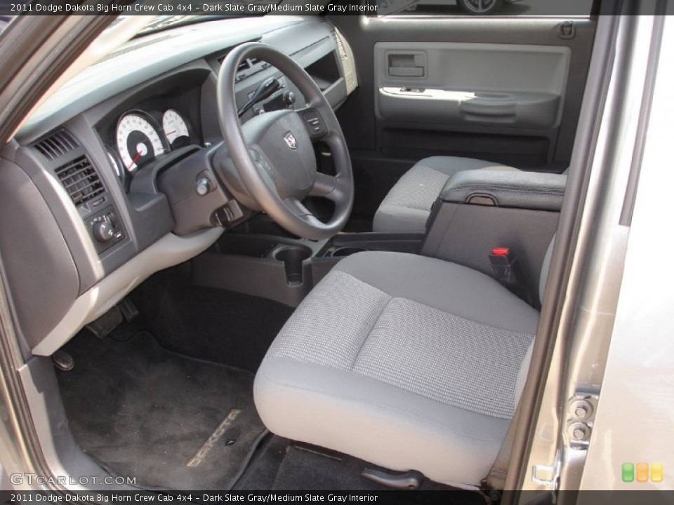 Dark Slate Gray/Medium Slate Gray Interior Photo for the 2011 Dodge Dakota Big Horn Crew Cab 4x4 #53912398