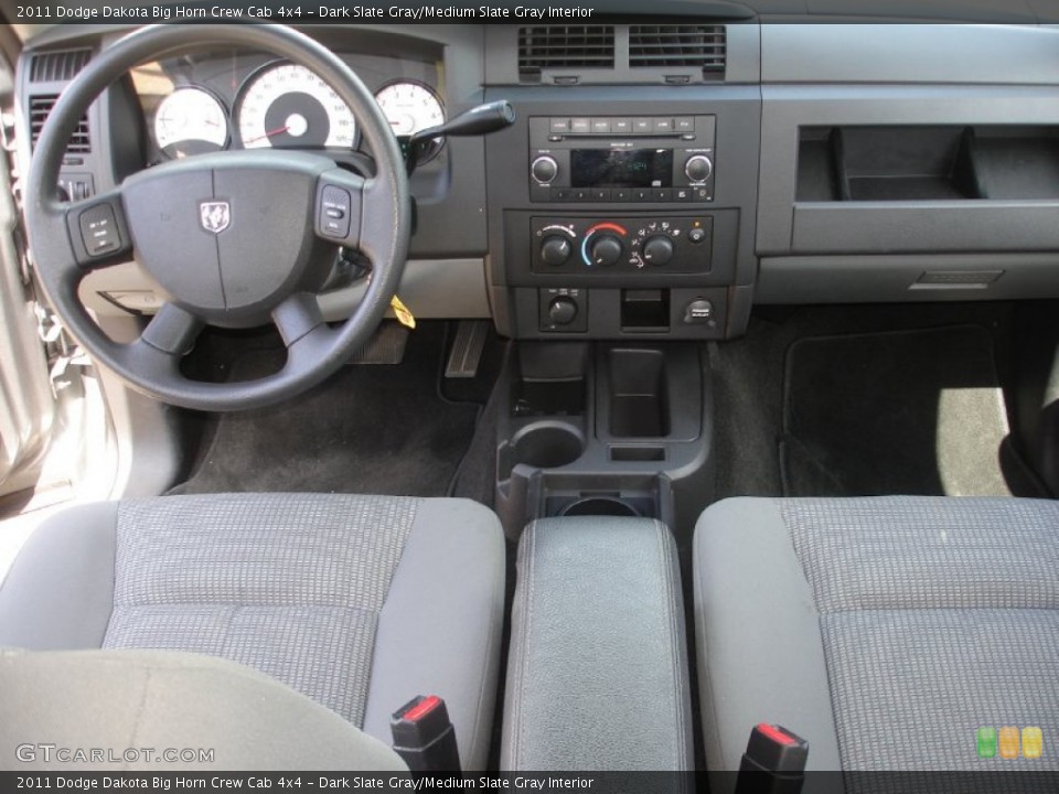Dark Slate Gray/Medium Slate Gray Interior Dashboard for the 2011 Dodge Dakota Big Horn Crew Cab 4x4 #53912419