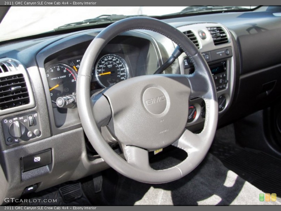 Ebony Interior Steering Wheel for the 2011 GMC Canyon SLE Crew Cab 4x4 #53912656