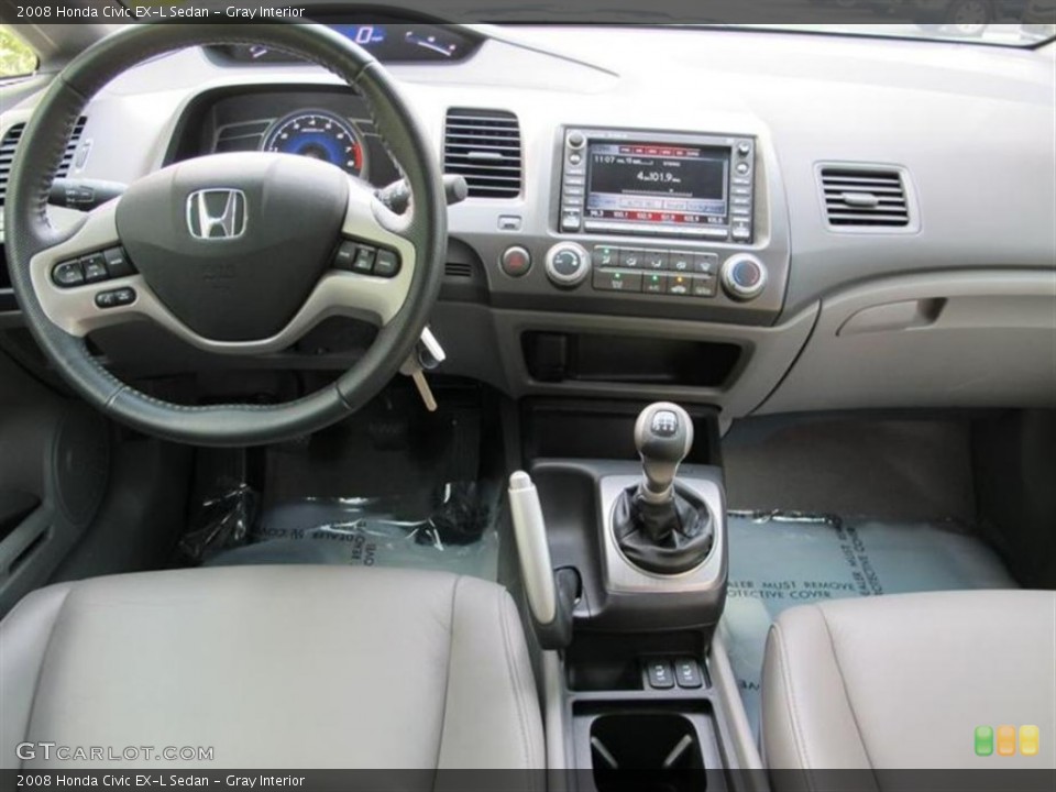 Gray Interior Dashboard for the 2008 Honda Civic EX-L Sedan #53913412