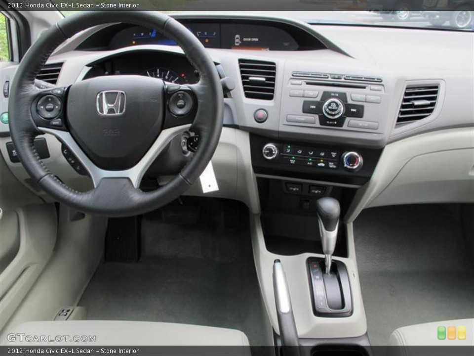 Stone Interior Dashboard for the 2012 Honda Civic EX-L Sedan #53914216