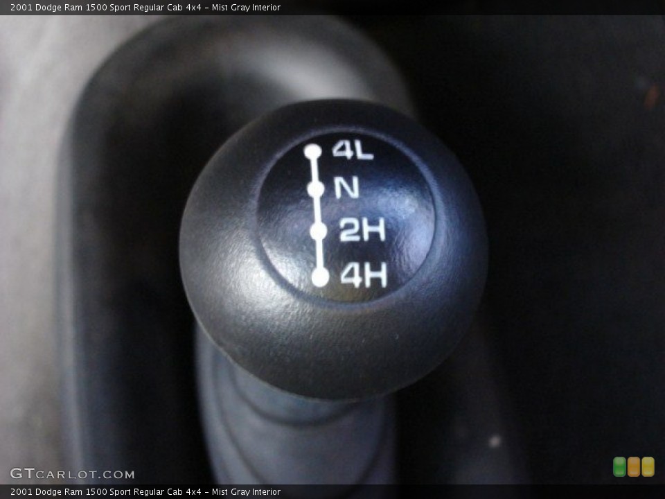 Mist Gray Interior Controls for the 2001 Dodge Ram 1500 Sport Regular Cab 4x4 #53914702