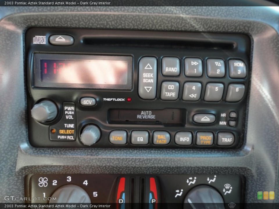 Dark Gray Interior Audio System for the 2003 Pontiac Aztek  #53918399