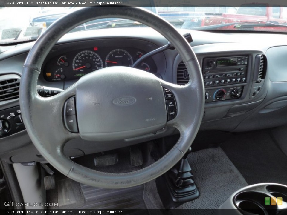 Medium Graphite Interior Steering Wheel for the 1999 Ford F150 Lariat Regular Cab 4x4 #53919499