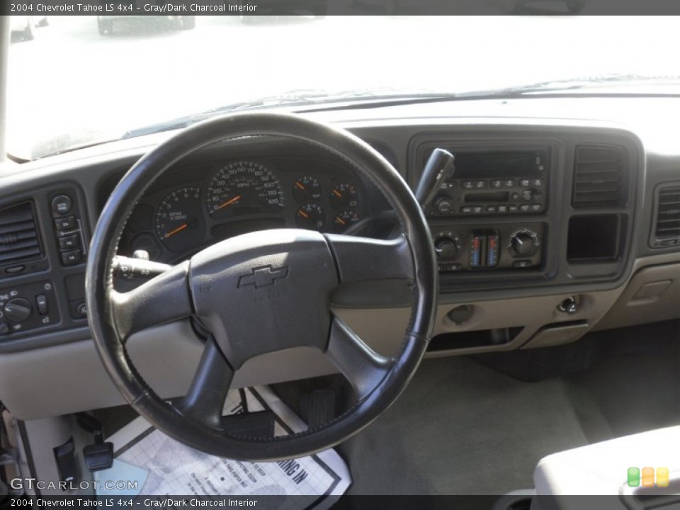 Gray/Dark Charcoal Interior Steering Wheel for the 2004 Chevrolet Tahoe LS 4x4 #53920486