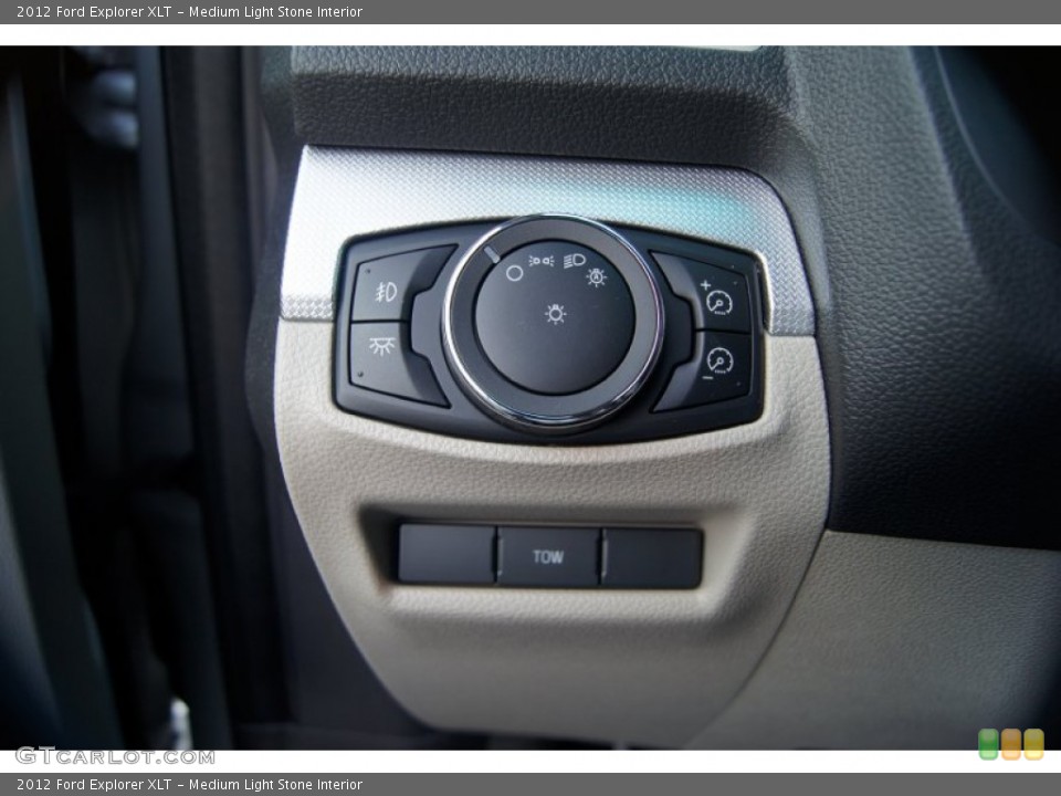 Medium Light Stone Interior Controls for the 2012 Ford Explorer XLT #53920819