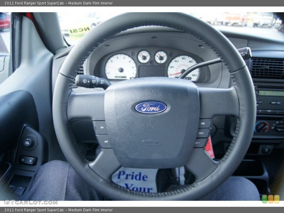 Medium Dark Flint Interior Steering Wheel for the 2011 Ford Ranger Sport SuperCab #53921158