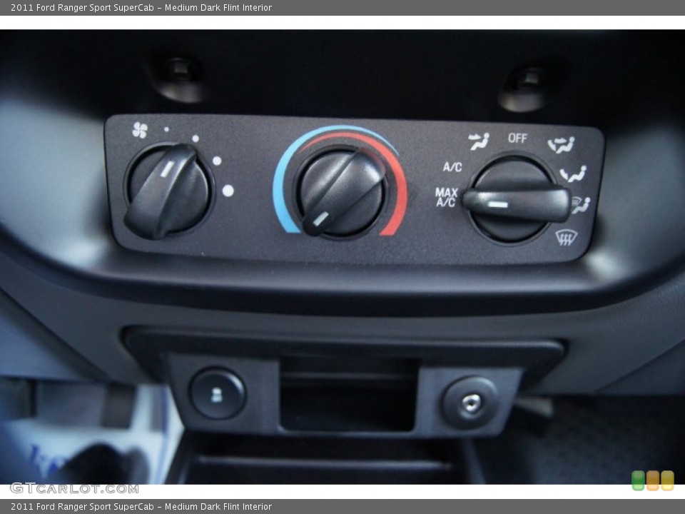Medium Dark Flint Interior Controls for the 2011 Ford Ranger Sport SuperCab #53921203