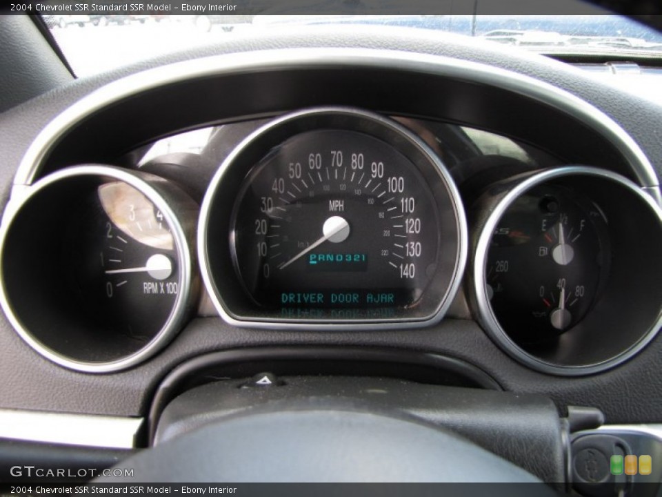 Ebony Interior Gauges for the 2004 Chevrolet SSR  #53922259