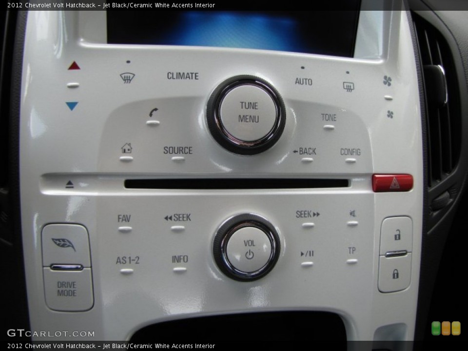 Jet Black/Ceramic White Accents Interior Controls for the 2012 Chevrolet Volt Hatchback #53922820