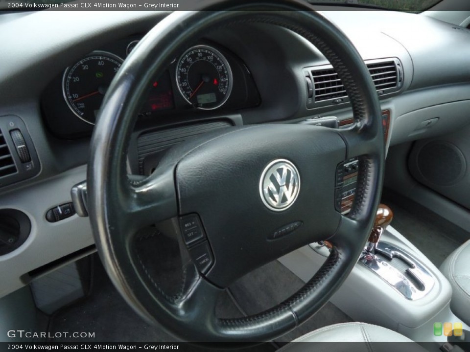 Grey Interior Steering Wheel for the 2004 Volkswagen Passat GLX 4Motion Wagon #53923621