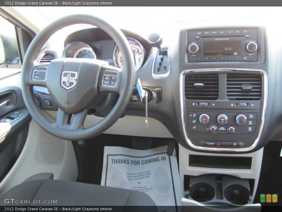 Black/Light Graystone Interior Dashboard for the 2012 Dodge Grand Caravan SE #53923870