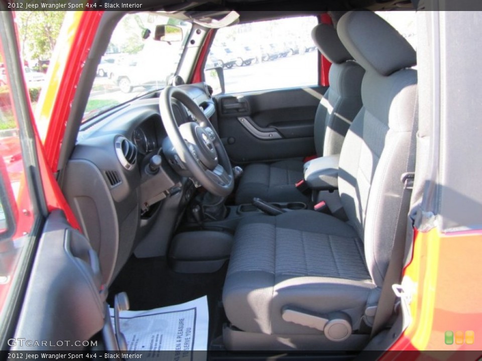Black Interior Photo for the 2012 Jeep Wrangler Sport 4x4 #53925031