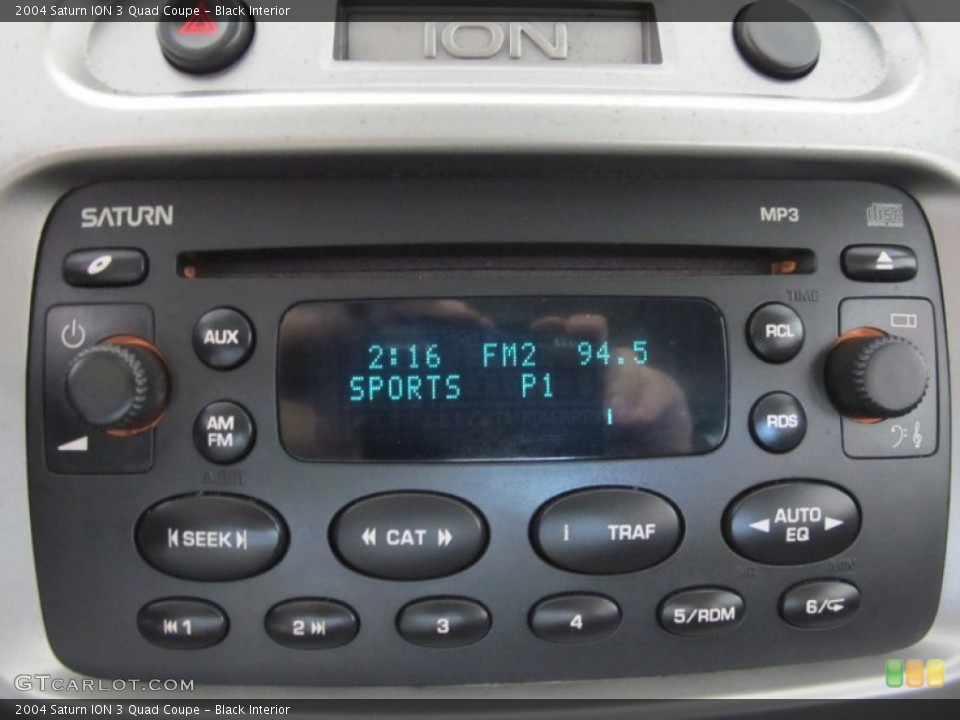 Black Interior Audio System for the 2004 Saturn ION 3 Quad Coupe #53930590