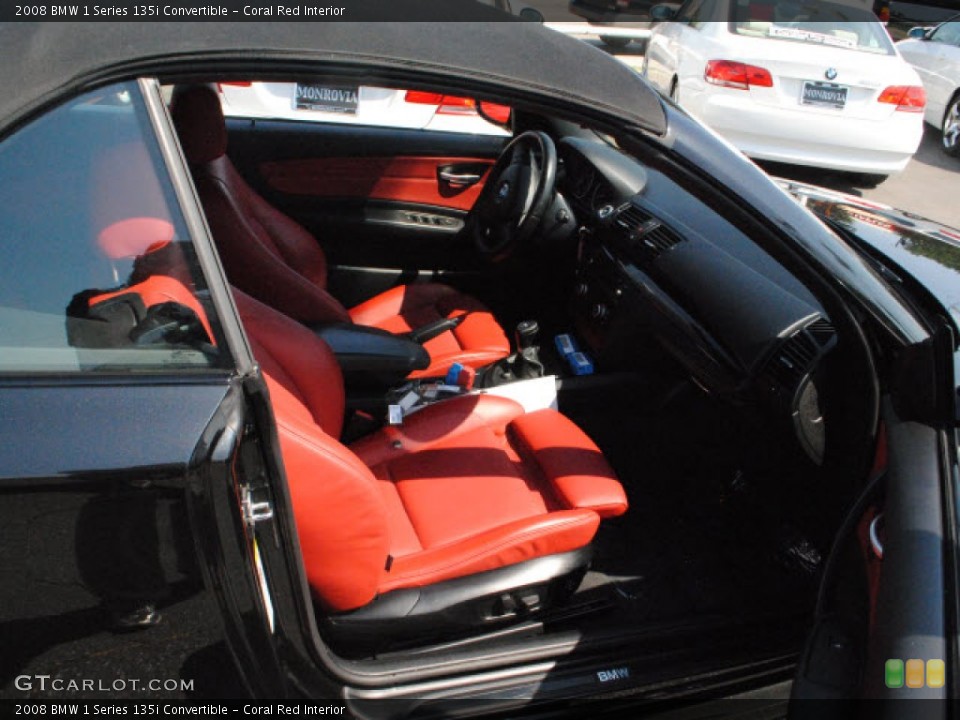 Coral Red Interior Photo for the 2008 BMW 1 Series 135i Convertible #53930806