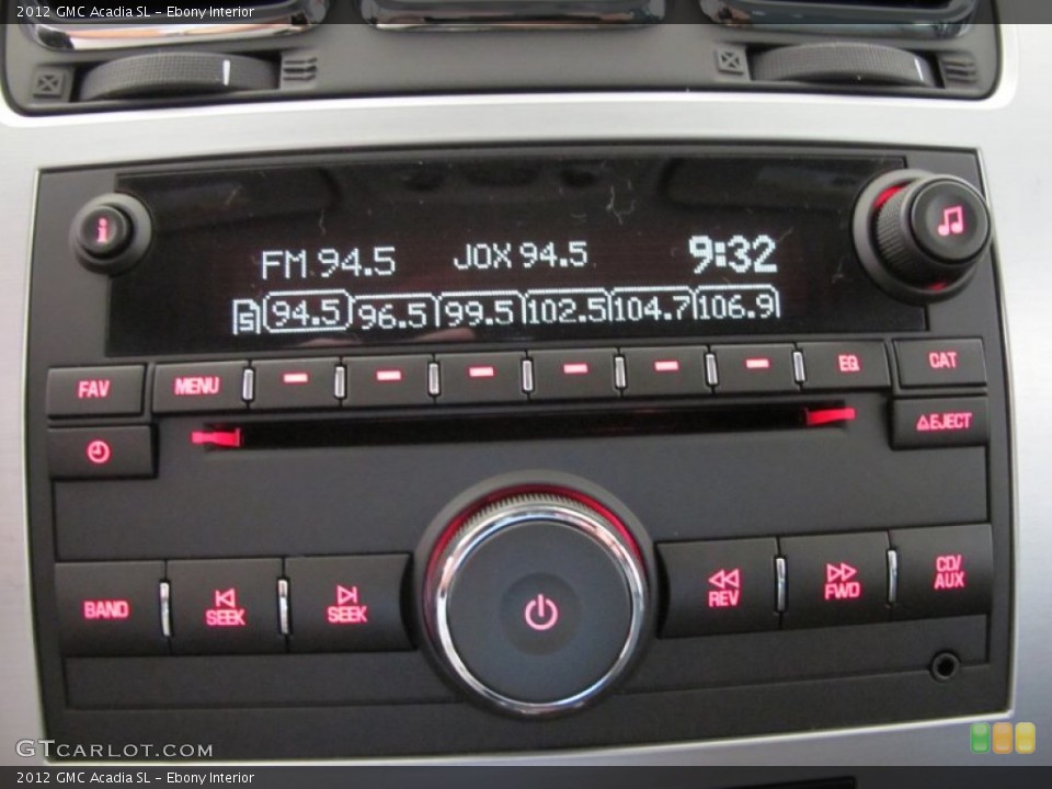 Ebony Interior Audio System for the 2012 GMC Acadia SL #53933002