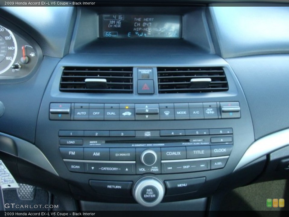 Black Interior Controls for the 2009 Honda Accord EX-L V6 Coupe #53933404