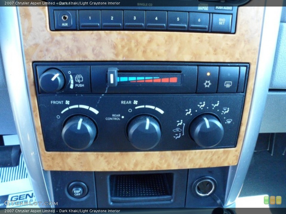 Dark Khaki/Light Graystone Interior Controls for the 2007 Chrysler Aspen Limited #53936010