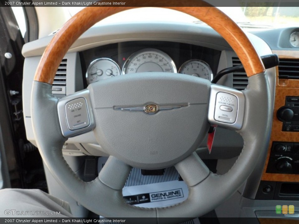 Dark Khaki/Light Graystone Interior Steering Wheel for the 2007 Chrysler Aspen Limited #53936017