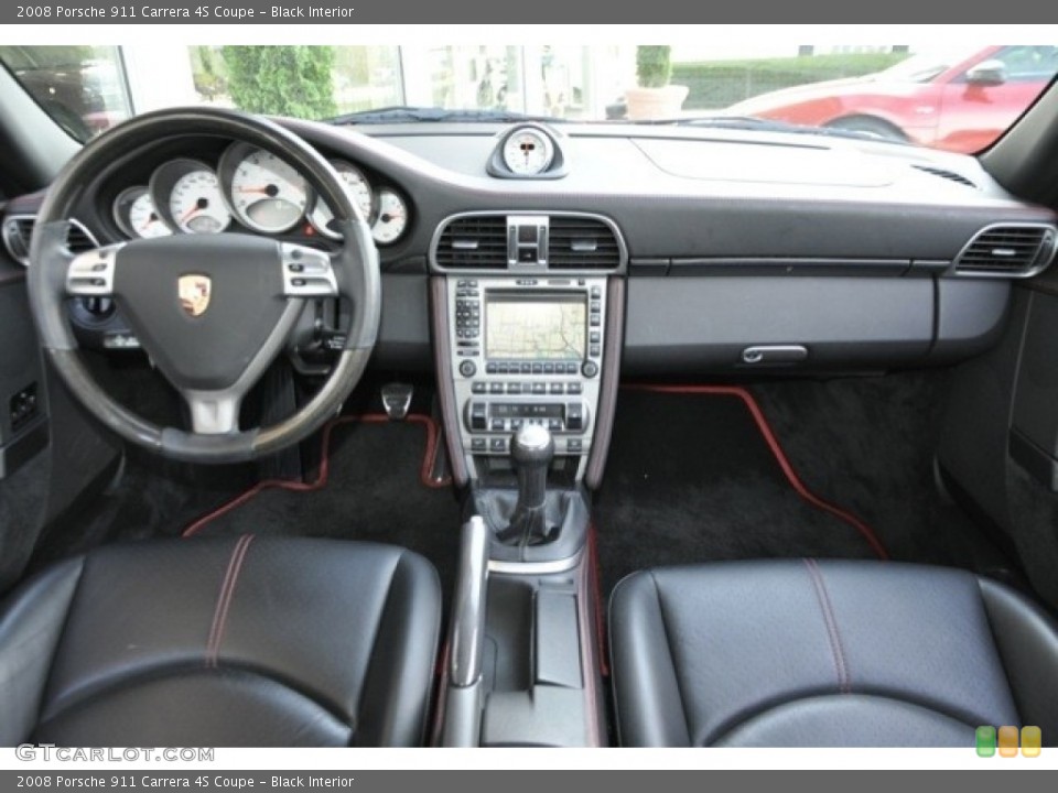 Black Interior Dashboard for the 2008 Porsche 911 Carrera 4S Coupe #53937637