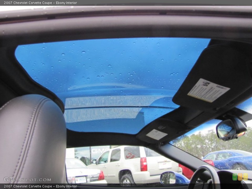 Ebony Interior Sunroof for the 2007 Chevrolet Corvette Coupe #53939920