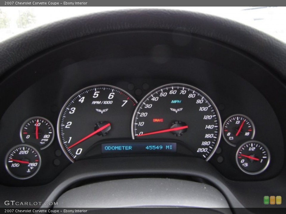 Ebony Interior Gauges for the 2007 Chevrolet Corvette Coupe #53939926