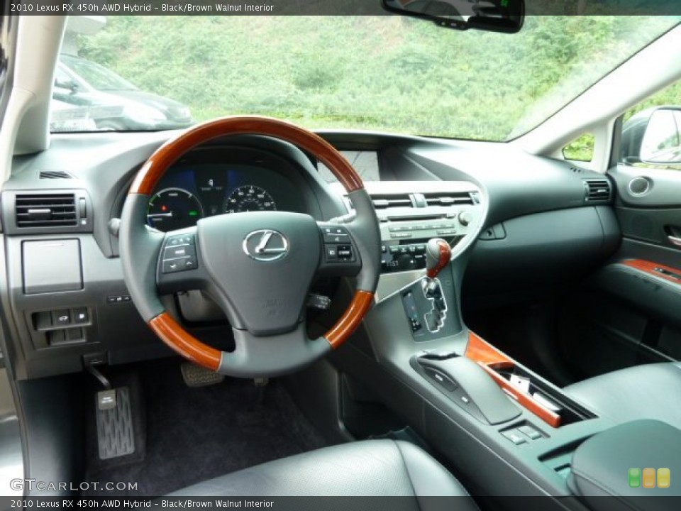 Black/Brown Walnut Interior Photo for the 2010 Lexus RX 450h AWD Hybrid #53940544