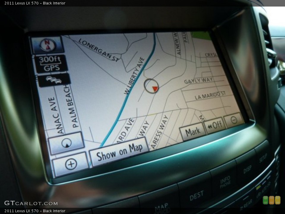 Black Interior Navigation for the 2011 Lexus LX 570 #53940910