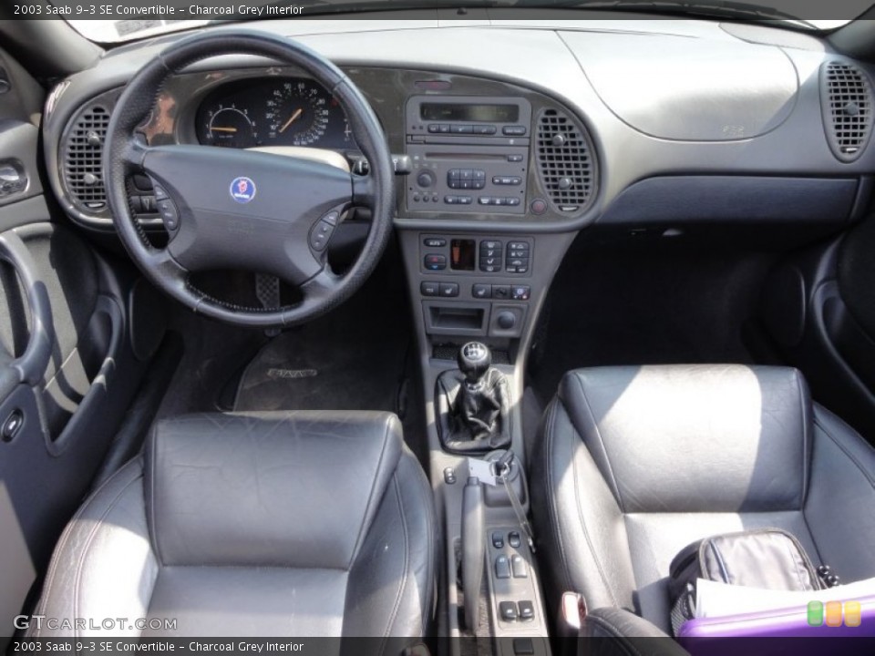 Charcoal Grey Interior Dashboard for the 2003 Saab 9-3 SE Convertible #53942435