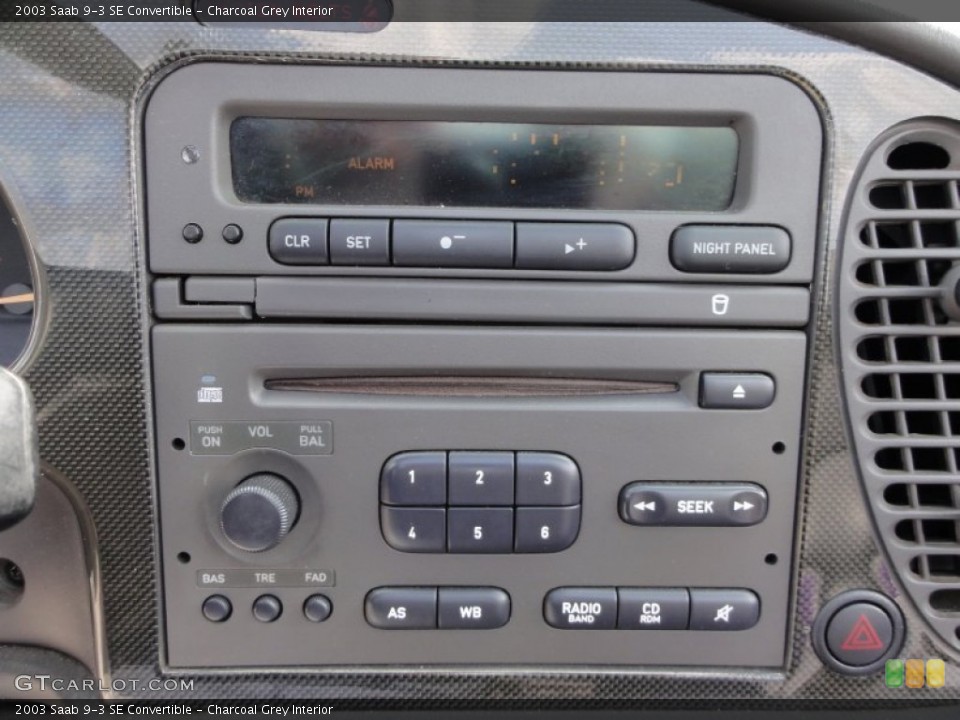 Charcoal Grey Interior Audio System for the 2003 Saab 9-3 SE Convertible #53942462