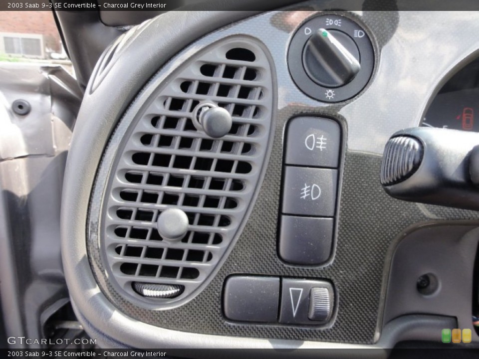 Charcoal Grey Interior Controls for the 2003 Saab 9-3 SE Convertible #53942540