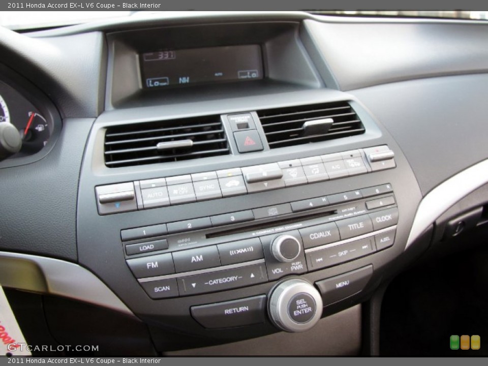 Black Interior Controls for the 2011 Honda Accord EX-L V6 Coupe #53942720