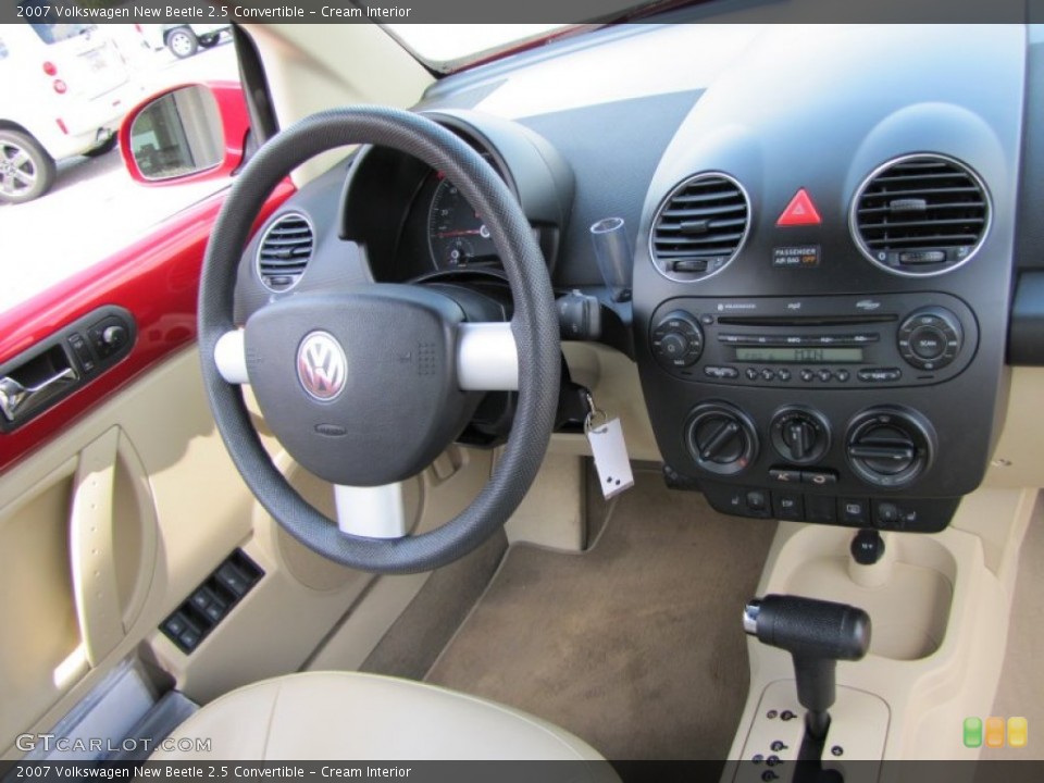 Cream Interior Dashboard for the 2007 Volkswagen New Beetle 2.5 Convertible #53944595