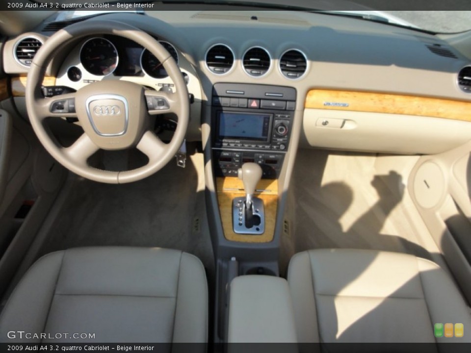 Beige Interior Dashboard for the 2009 Audi A4 3.2 quattro Cabriolet #53945459