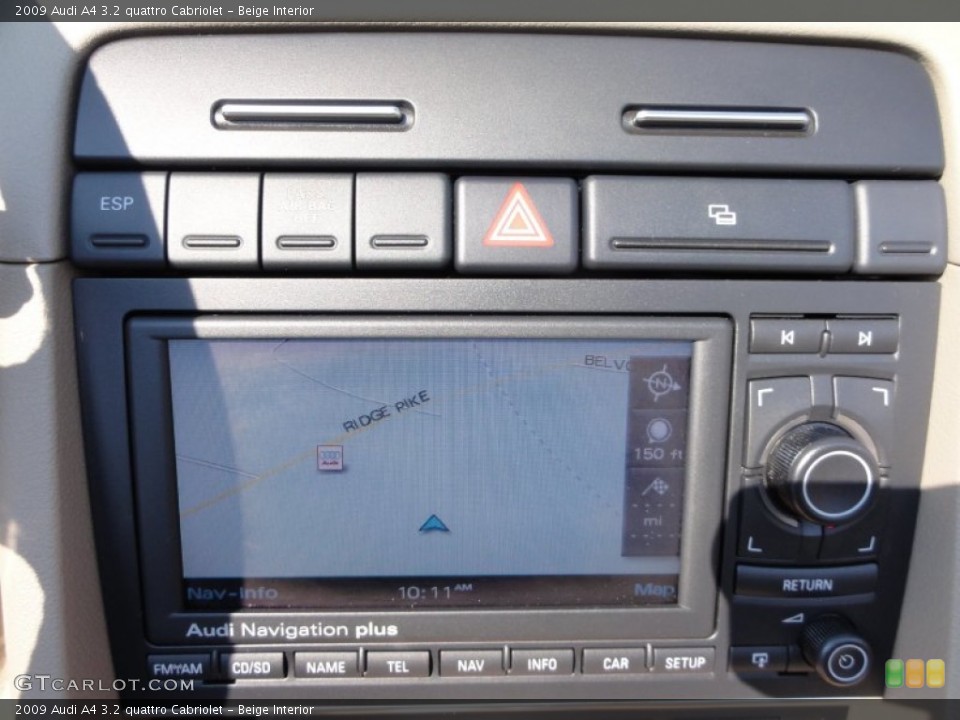 Beige Interior Navigation for the 2009 Audi A4 3.2 quattro Cabriolet #53945549