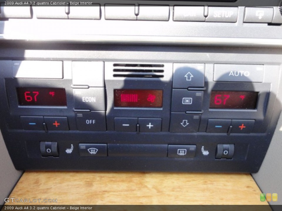 Beige Interior Controls for the 2009 Audi A4 3.2 quattro Cabriolet #53945558