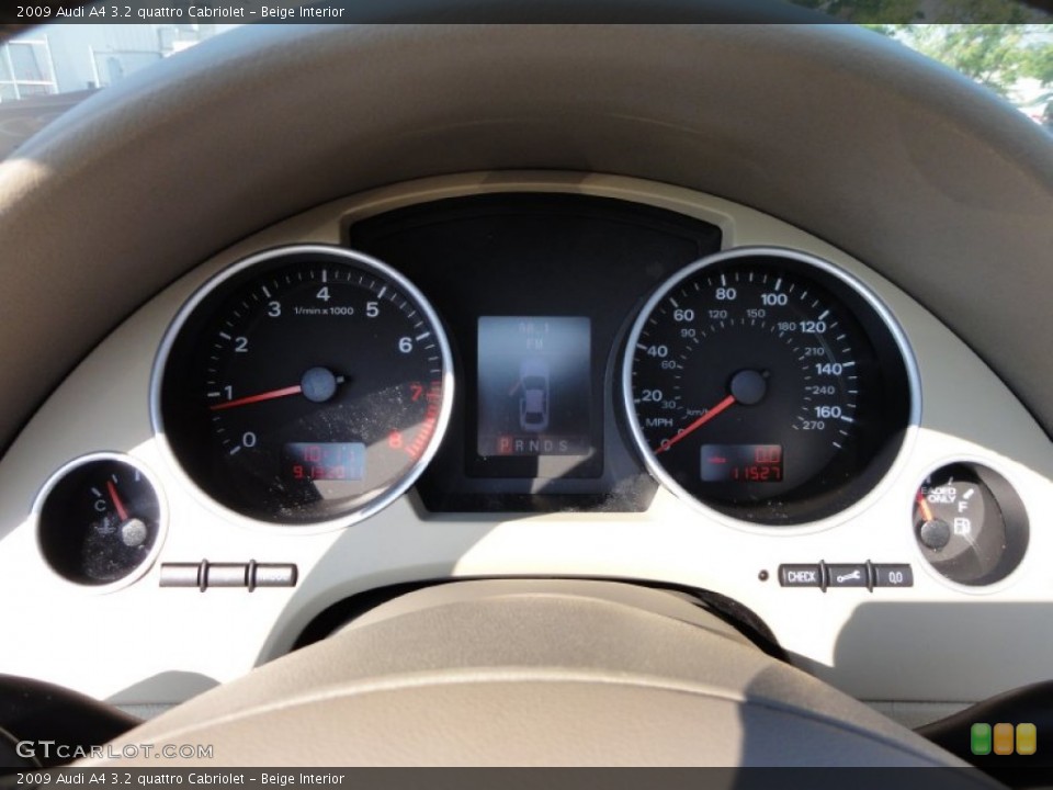 Beige Interior Gauges for the 2009 Audi A4 3.2 quattro Cabriolet #53945579