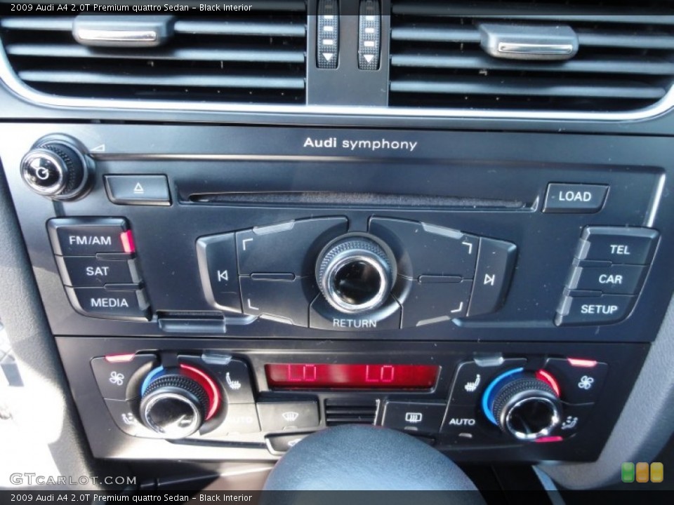 Black Interior Controls for the 2009 Audi A4 2.0T Premium quattro Sedan #53945963
