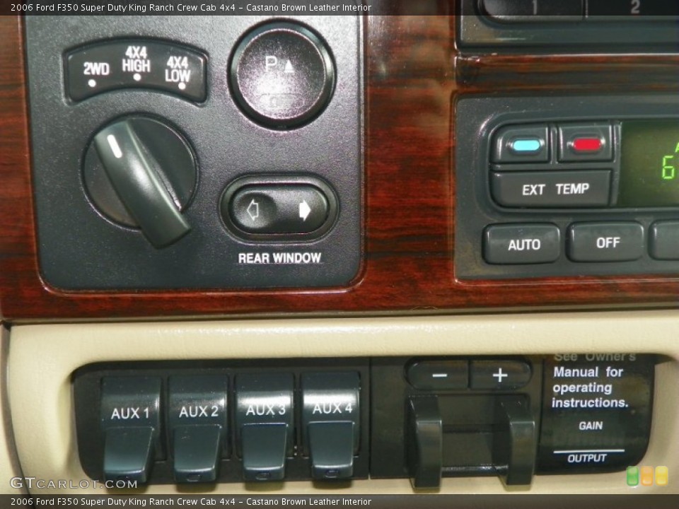 Castano Brown Leather Interior Controls for the 2006 Ford F350 Super Duty King Ranch Crew Cab 4x4 #53946830