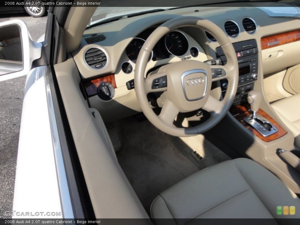 Beige Interior Dashboard for the 2008 Audi A4 2.0T quattro Cabriolet #53947145