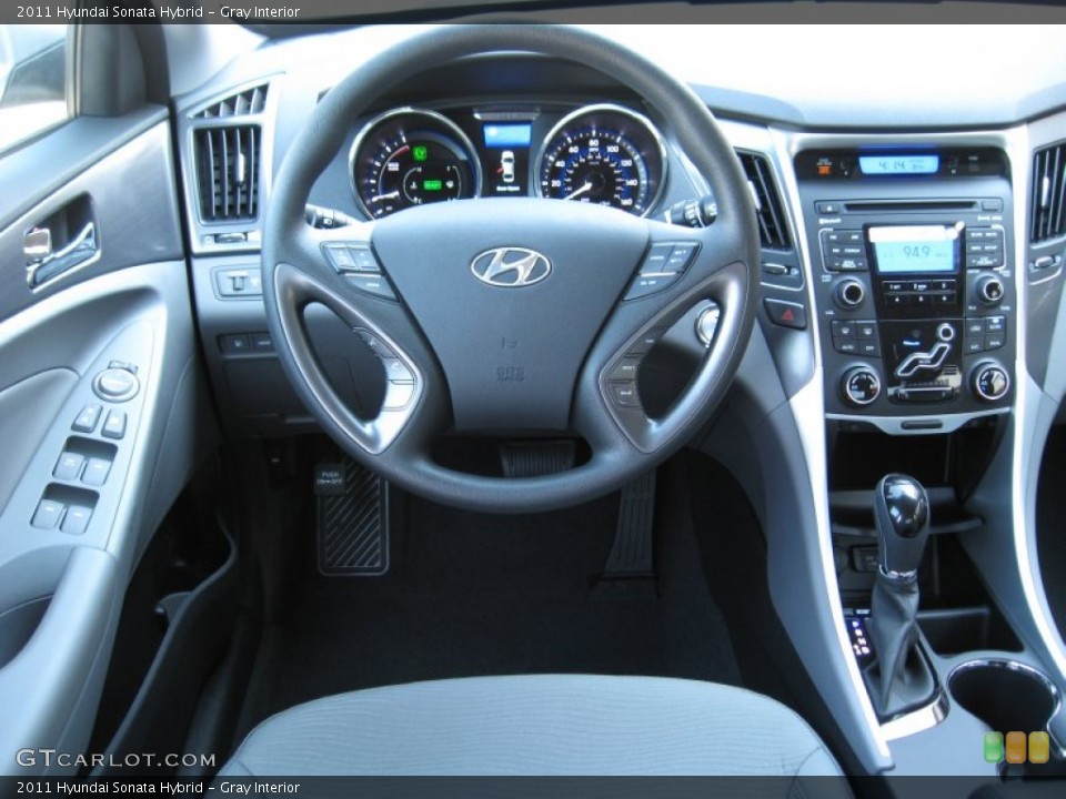 Gray Interior Dashboard for the 2011 Hyundai Sonata Hybrid #53947325