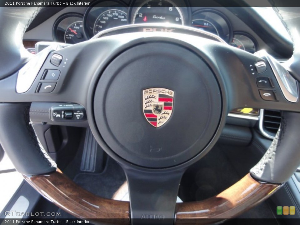 Black Interior Steering Wheel for the 2011 Porsche Panamera Turbo #53948102