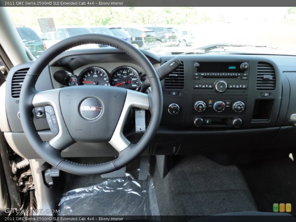 Ebony Interior Dashboard for the 2011 GMC Sierra 2500HD SLE Extended Cab 4x4 #53948177