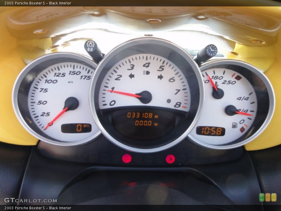 Black Interior Gauges for the 2003 Porsche Boxster S #53948396