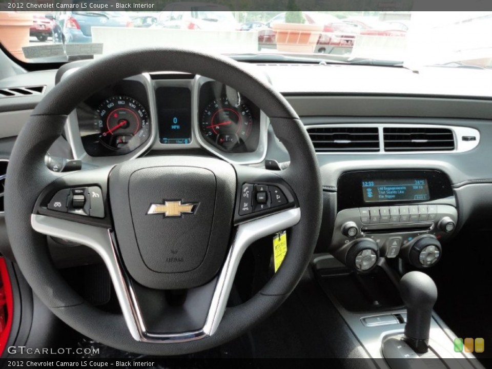 Black Interior Steering Wheel for the 2012 Chevrolet Camaro LS Coupe #53949446