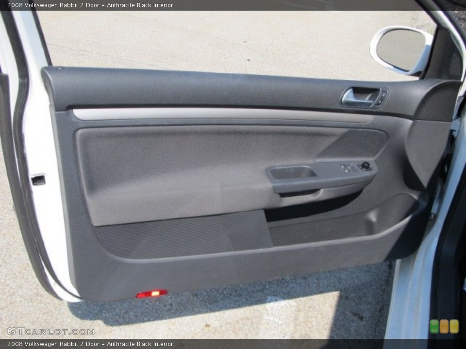 Anthracite Black Interior Door Panel for the 2008 Volkswagen Rabbit 2 Door #53949542