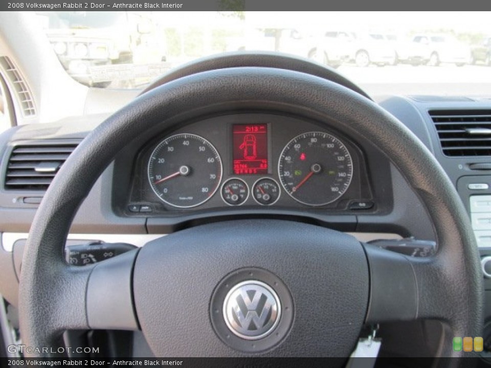 Anthracite Black Interior Steering Wheel for the 2008 Volkswagen Rabbit 2 Door #53949578